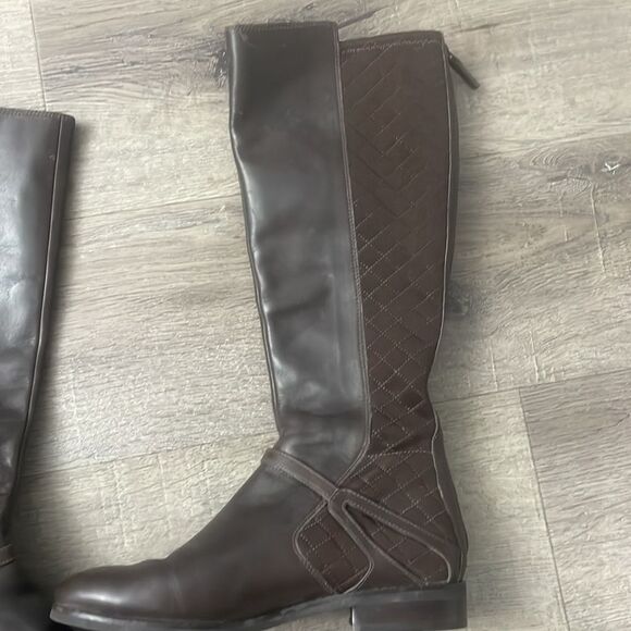 Cole Haan Imogene Brown Quilted Riding Boots Tall 8.5 - Picture 3 of 8